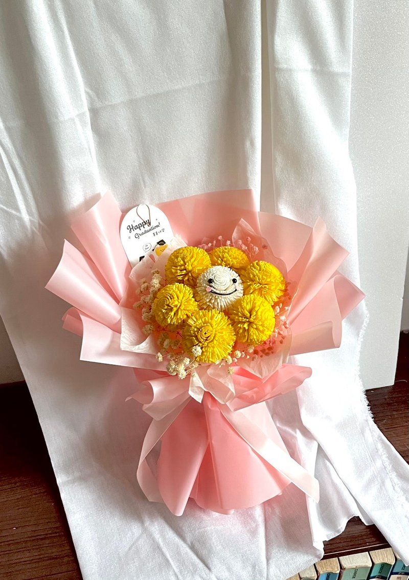 俞造植所 │乒乓菊微笑花束 附赠花束提袋 毕业花束 太阳花花束 - 干燥花/捧花 - 植物．花 粉红色