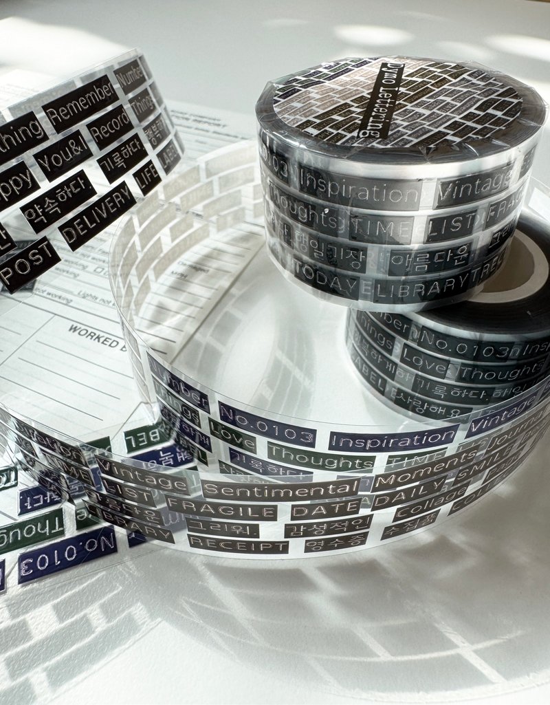 Dymo Lettering 3 厘米 x 10 米（局部上光油和离型纸的光面 Pet 胶带） - 纸胶带 - 塑料 多色