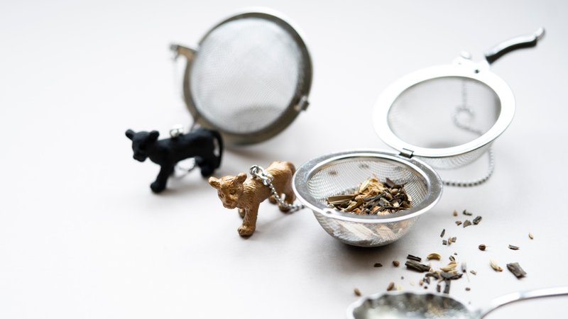 01LIV不锈钢滤茶器CHICHI滤茶球 狮子吊饰 原创设计 泡茶器 - 茶具/茶杯 - 不锈钢 金色