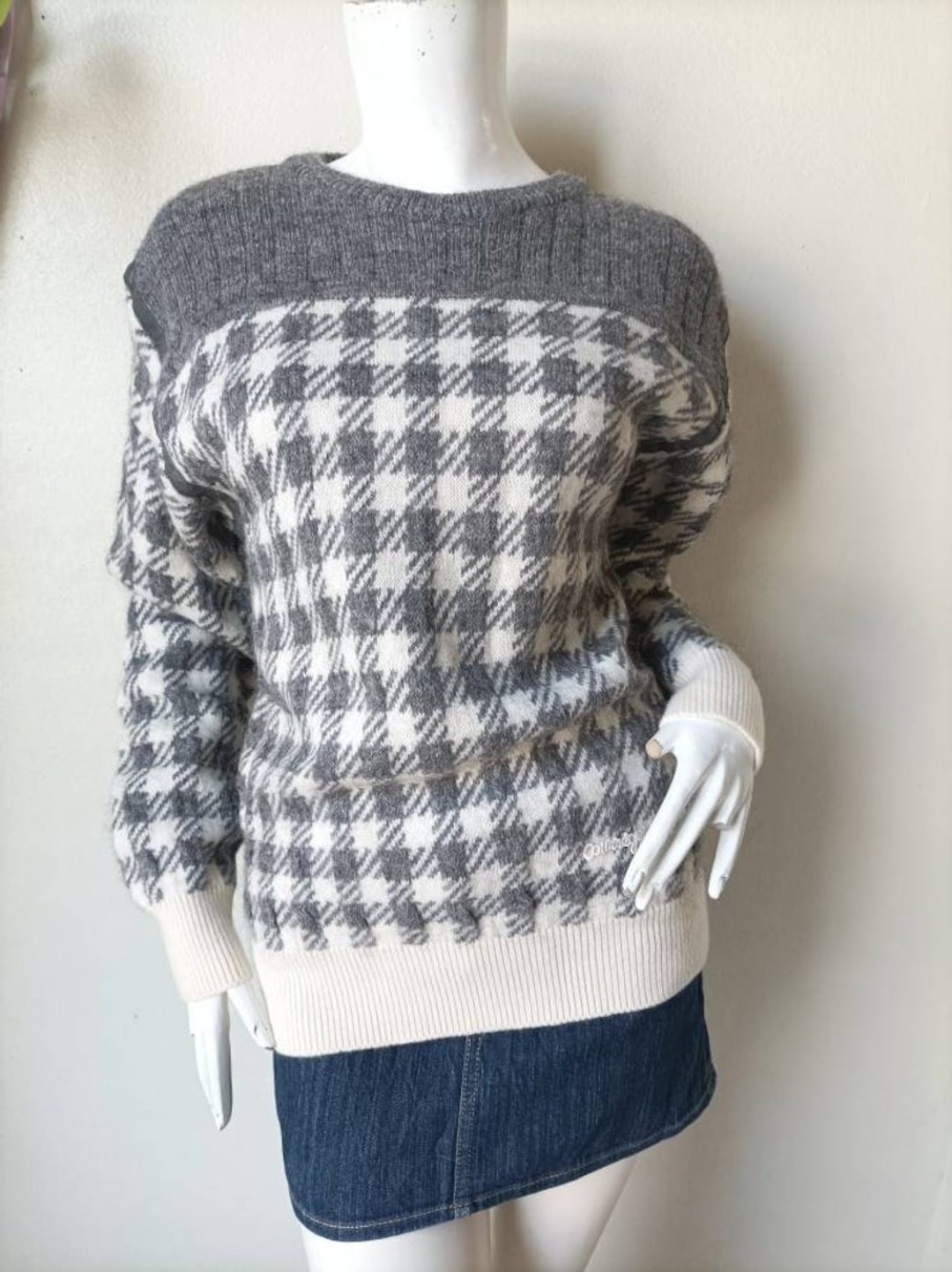 古着 Courreges 针织衫 - 女款 - 稀有 - 1960 年代 尺寸 L - 女装休闲/机能外套 - 羊毛 