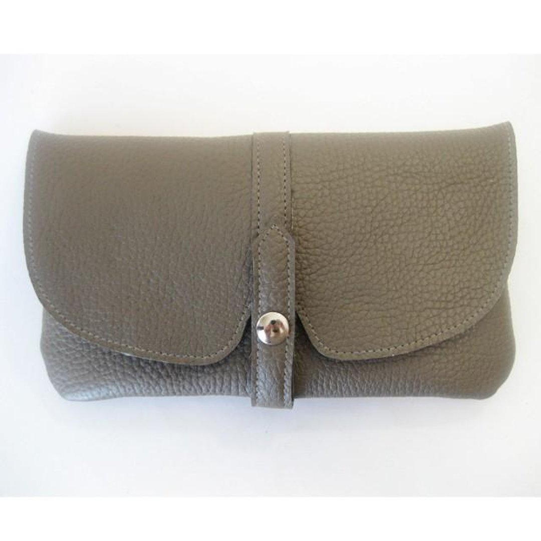 "Globe" long wallet < Brown gray> - 皮夹/钱包 - 真皮 