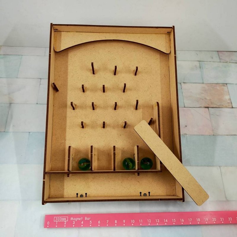 弹珠台DIY材料包 K款手拨弹珠台 台湾制弹珠台 DIY彩绘 DIY组装 - 零件/散装材料/工具 - 木头 多色