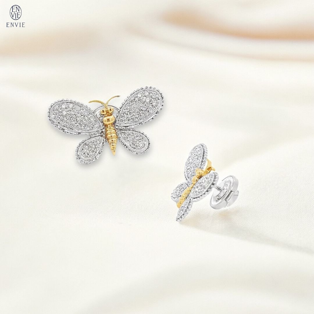 18K白金 天然钻石造型胸针 18K White Gold Diamond Brooch - 胸针 - 贵金属 