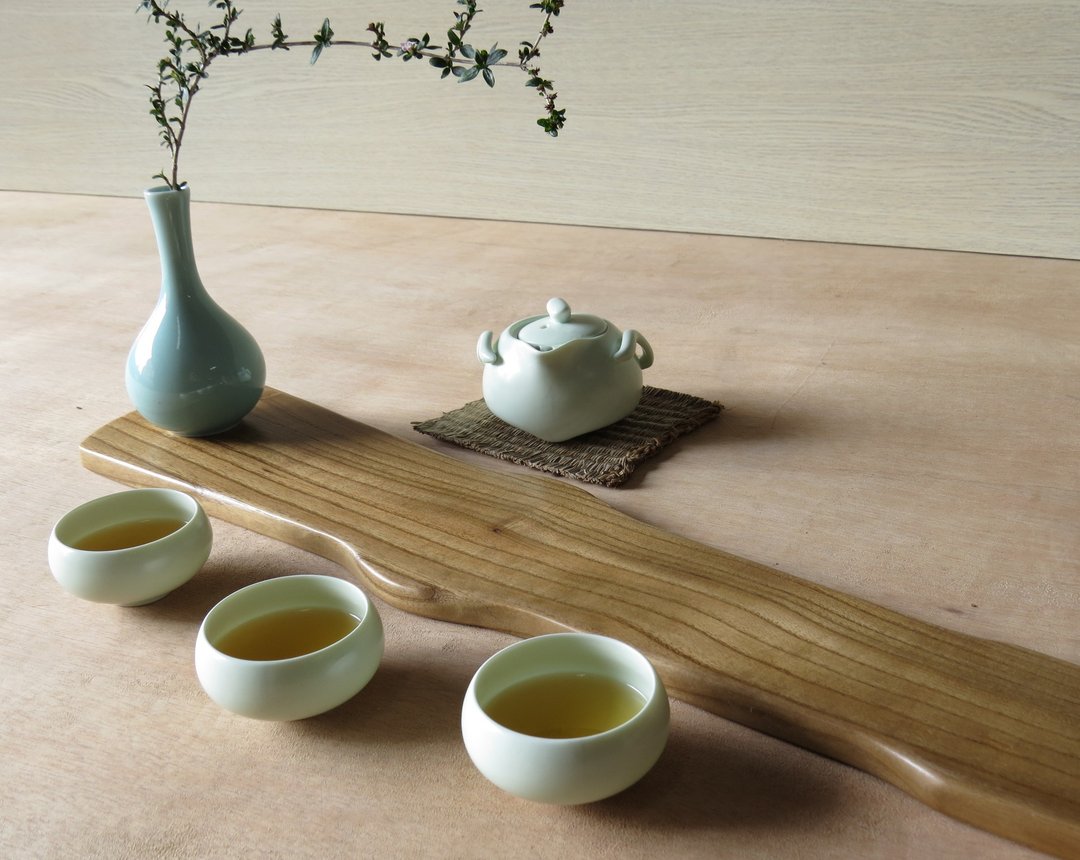 HO MOOD 乐音系列—古琴(师旷式) 杯盘 - 杯垫 - 木头 金色