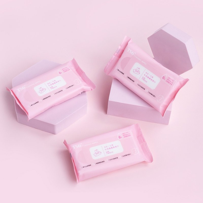 TS6护一生 私密护肤柔湿巾(10抽/包)。女性专用湿纸巾 - 私密护理 - 其他材质 