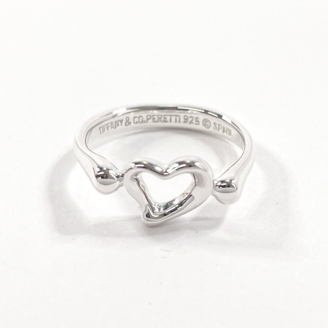 【日本直送 二手美品】10号 蒂芬妮 TIFFANY&Co. 戒指 镂空心形 艾尔莎・佩提 银 925 - 戒指 - 纯银 银色