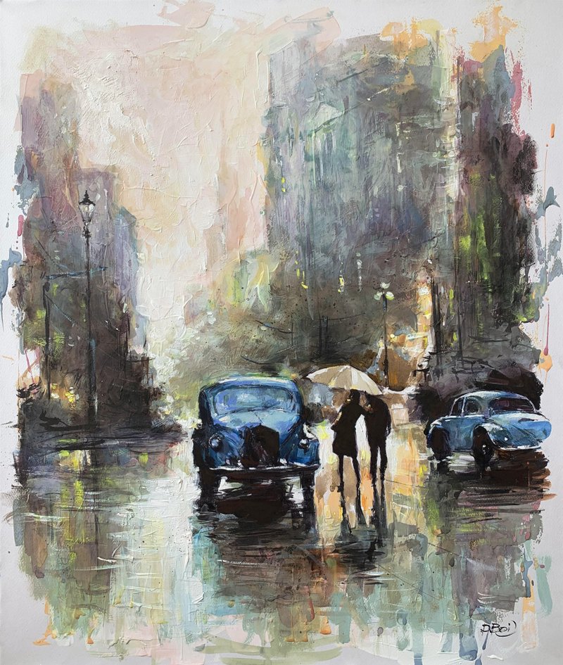 明亮的城市灯光 - 墙贴/壁贴 - 纸 