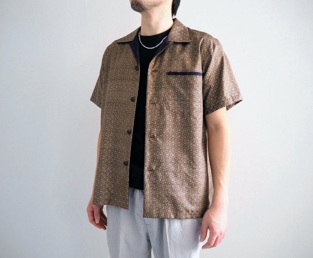 【日本製】真丝和服衬衫、升级改造和服、男式真丝衬衫、独一无二 - 女装衬衫 - 丝．绢 