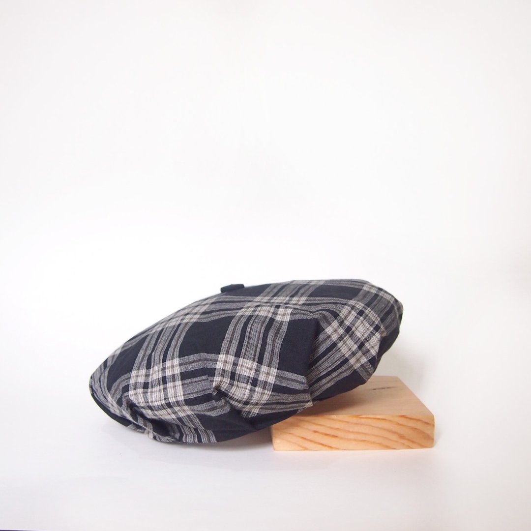 Summer Pleated Beret 双面贝雷帽 | 香港手造 - 帽子 - 棉 蓝色