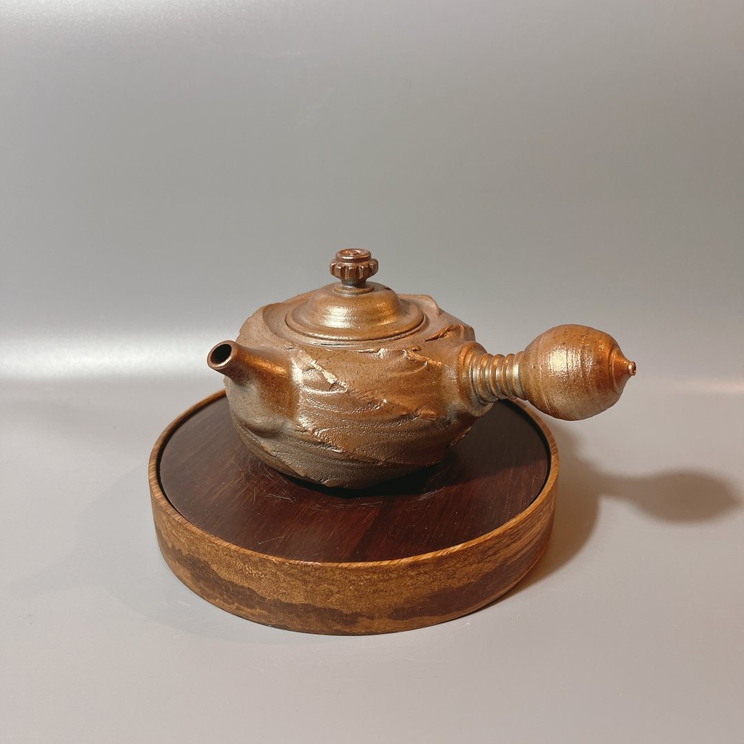 柴烧金属光泽金彩肌理茶壶 / 容量200cc - 茶具/茶杯 - 陶 