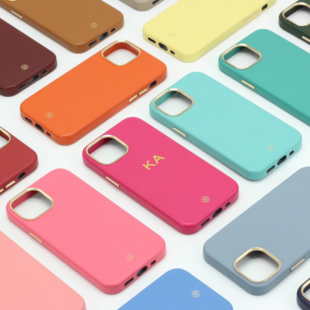 定制化礼物手造真皮革防摔iPhone 13手机壳 快速出货 - 手机壳/手机套 - 真皮 蓝色