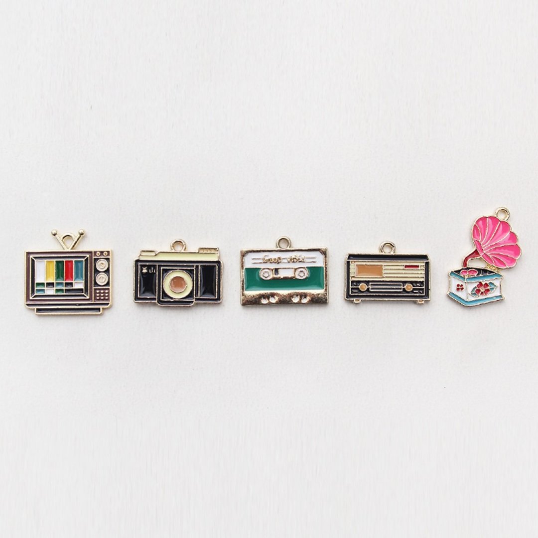 Charms, Jewelry making charms,jewelry making pendant,Retro sound equipment - 金工/饰品 - 其他金属 红色