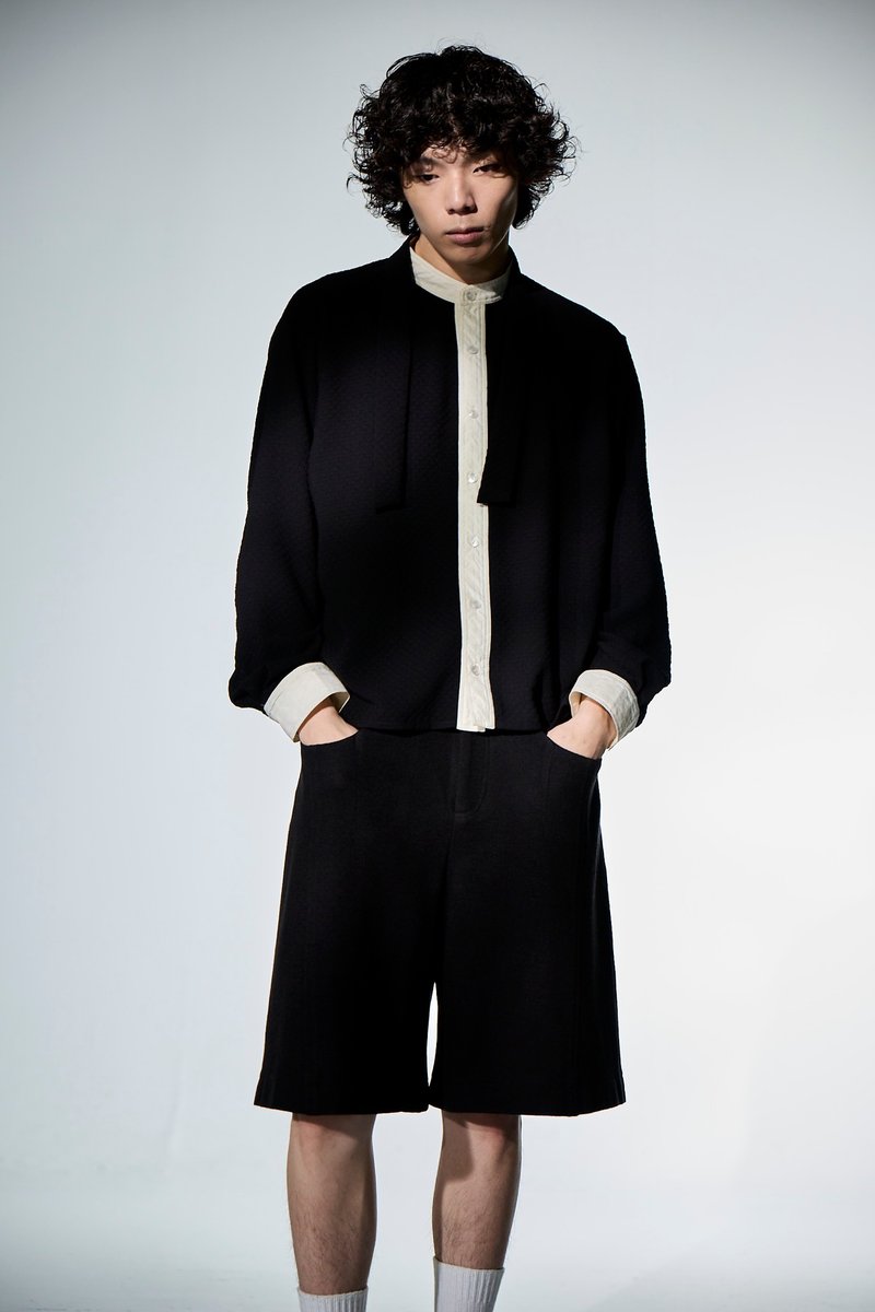 立领衬衫 - 女装衬衫 - 聚酯纤维 白色