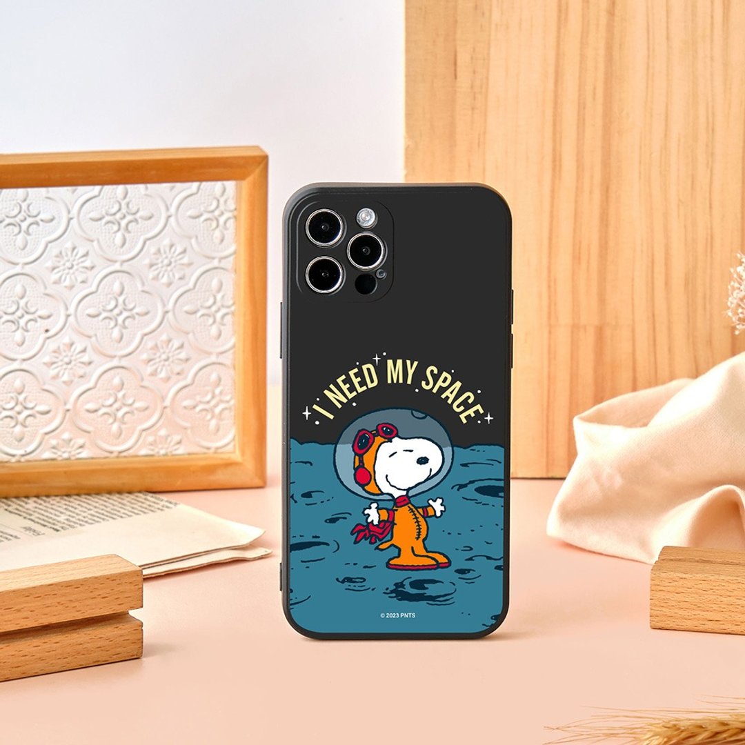 SNOOPY史努比 太空世界纯色硅胶iPhone手机壳 - 手机壳/手机套 - 硅胶 黑色