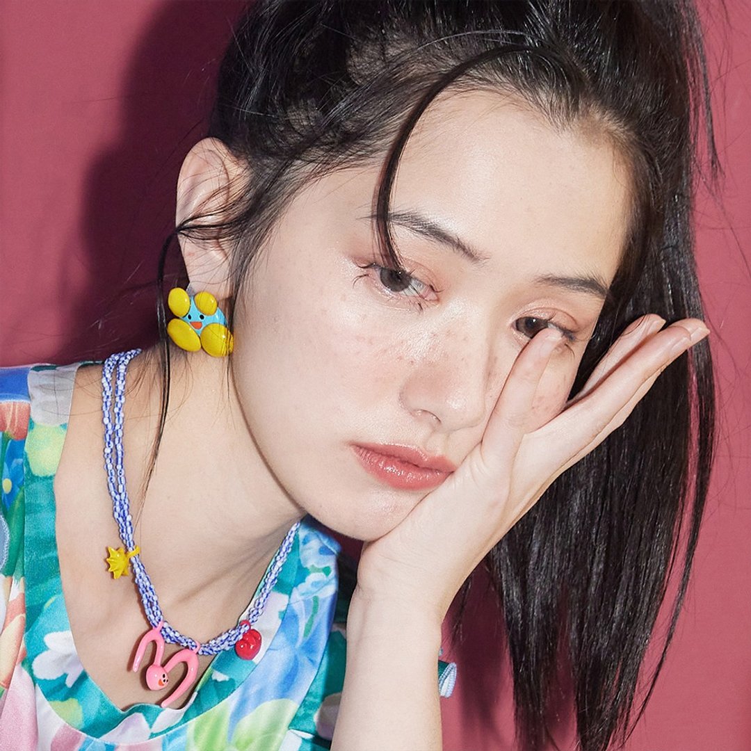 童趣 撞色卡通 金属不对称可爱耳钉 耳夹 - 耳环/耳夹 - 其他材质 多色