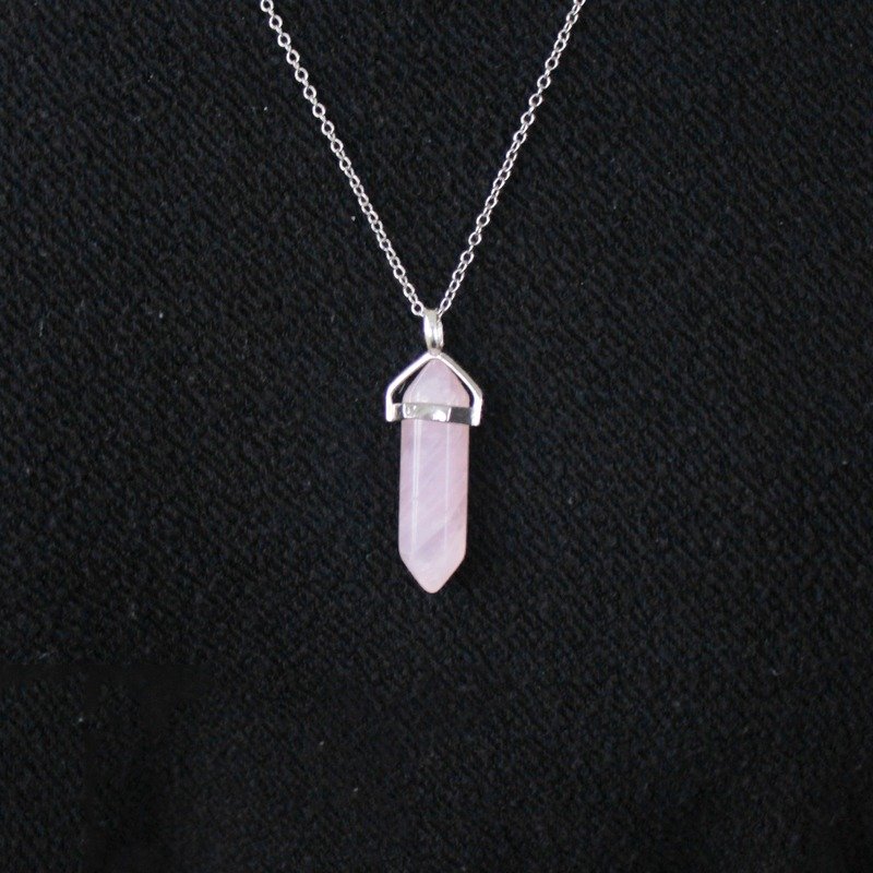 桃花粉◆项链 Pink-短款天然石 / 粉水晶 项链 手链 礼物客制设计 - 项链 - 宝石 粉红色