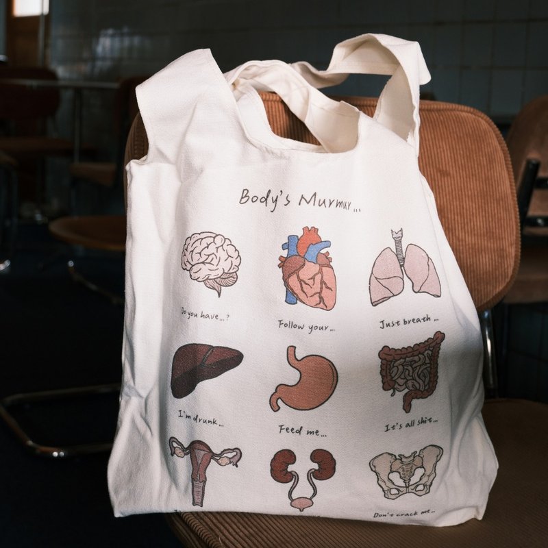 Body's murmur 帆布袋 MRHiPPO_DRAW - 侧背包/斜挎包 - 棉．麻 