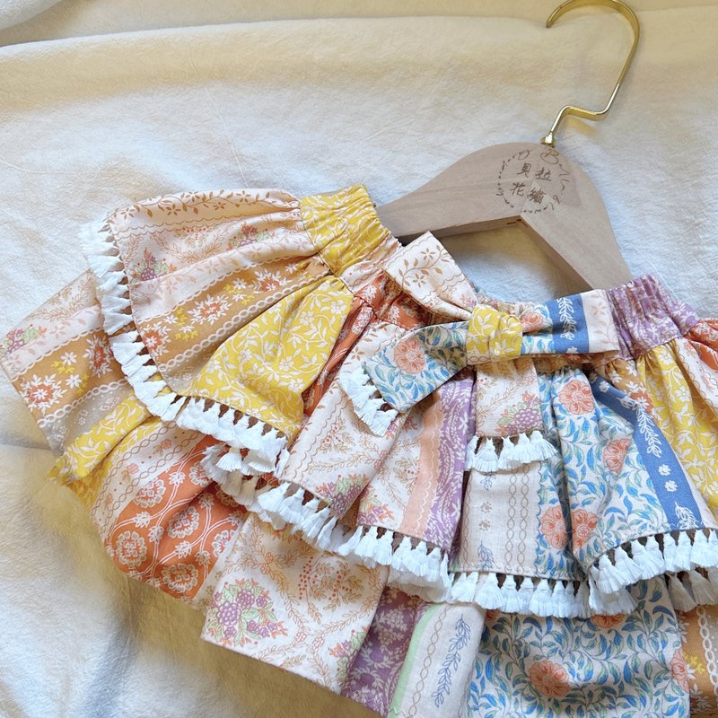 贝拉花绣 摇摇裙摆-婴幼儿儿童-70-120cm可定制-波希米亚 - 童装裙 - 棉．麻 橘色