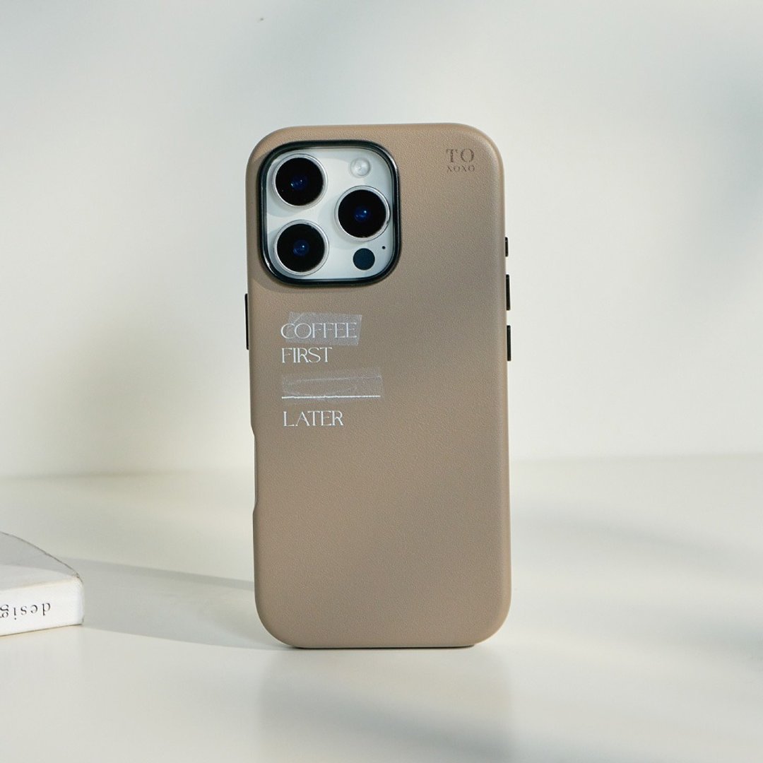 Coffee First全包皮革MagSafe iPhone手机壳 - 手机壳/手机套 - 塑料 多色
