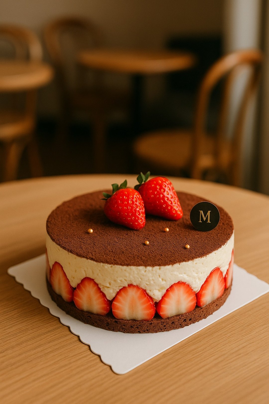 季节限定 6 寸法式可可草莓芙莲 Strawberry Fraisier with Cocoa - 蛋糕/甜点 - 新鲜食材 