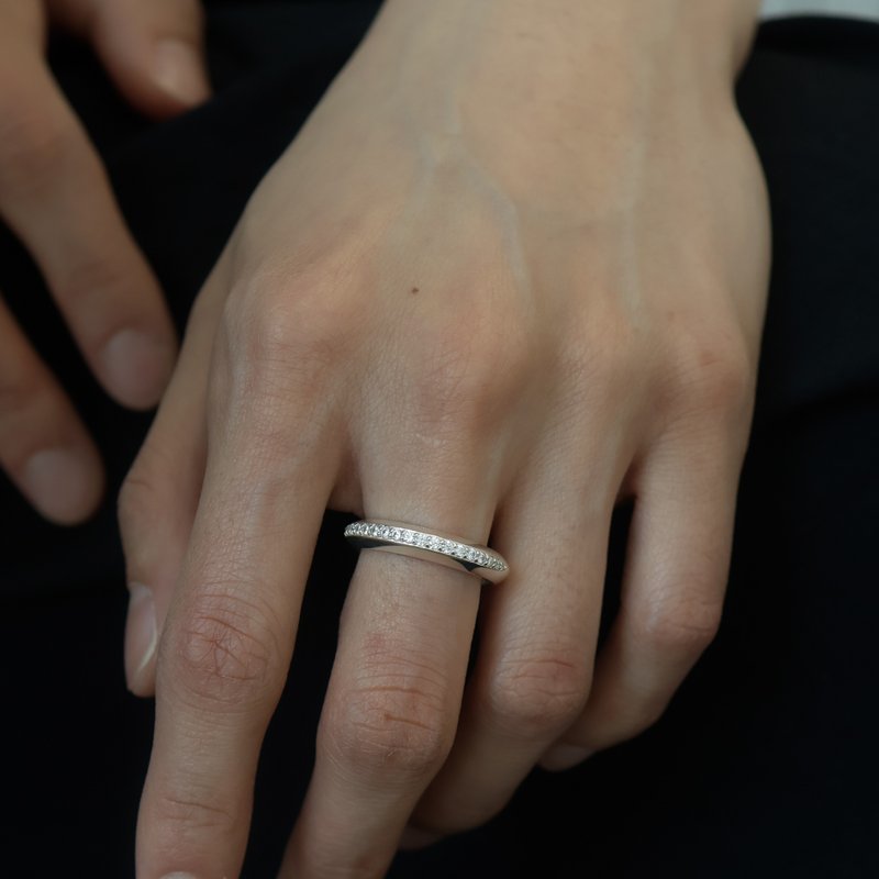 U 型半环 - 戒指 - 纯银 