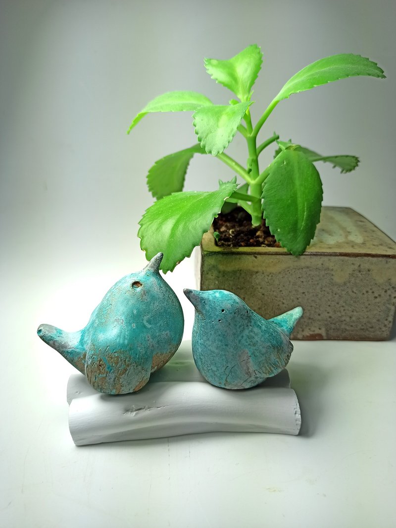 情人节礼物/麻雀扩香石(铜绿效果)-交换礼物 圣诞礼物 疗愈.小鸟 - 香薰/精油/线香 - 其他材质 咖啡色