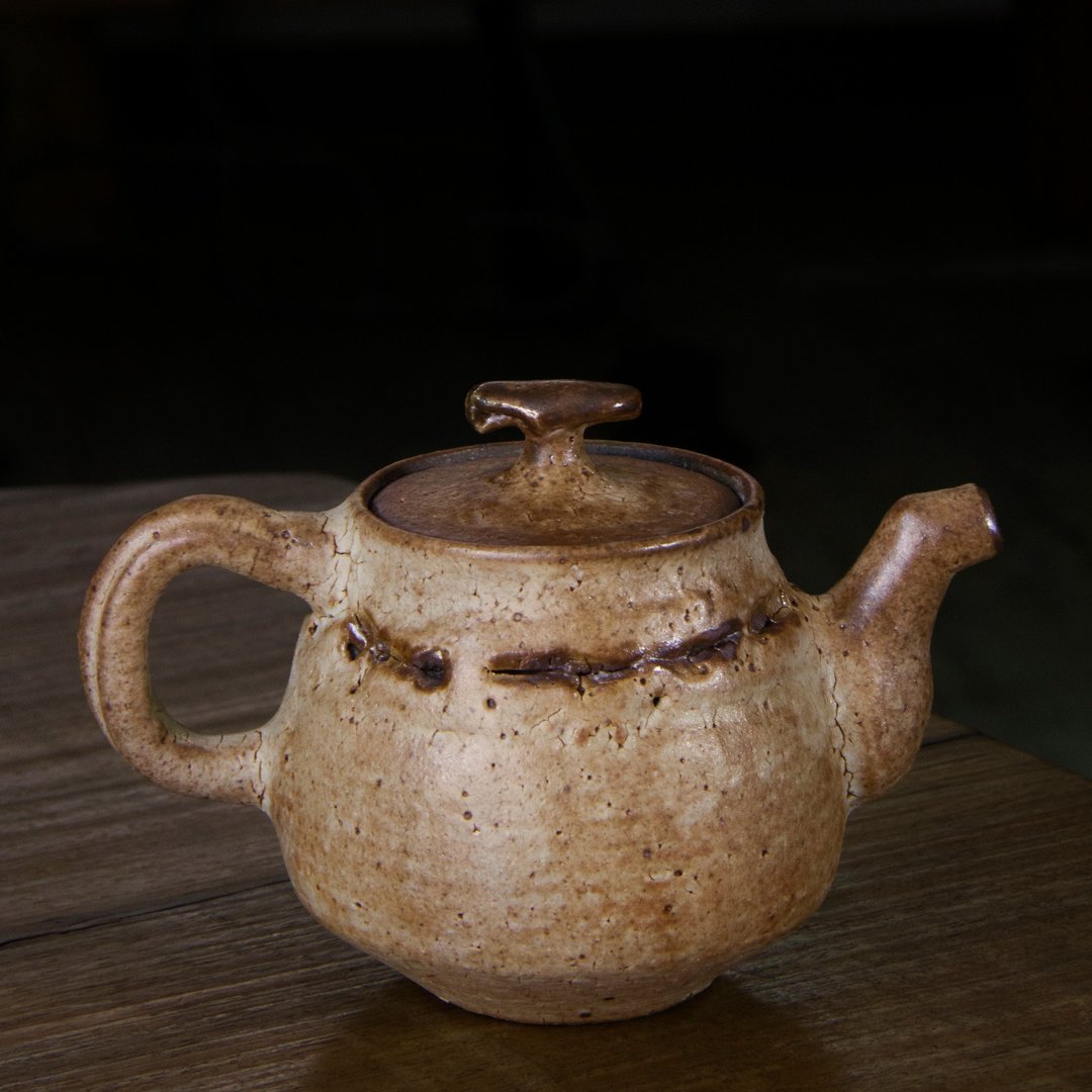 粉引系列 | 正把茶壶 - 柴烧 仿古 陈金旺老师手作 - 茶具/茶杯 - 陶 金色