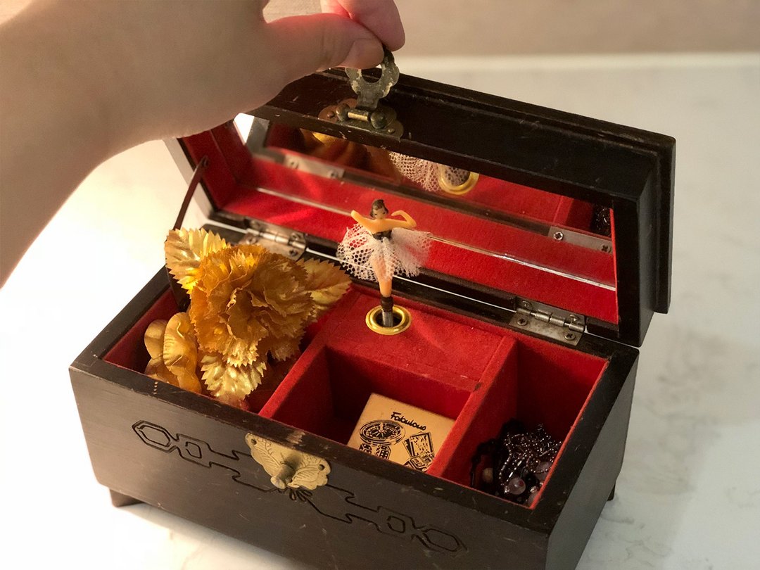 芭蕾娃娃音乐盒 首饰盒 - 收纳用品 - 木头 咖啡色
