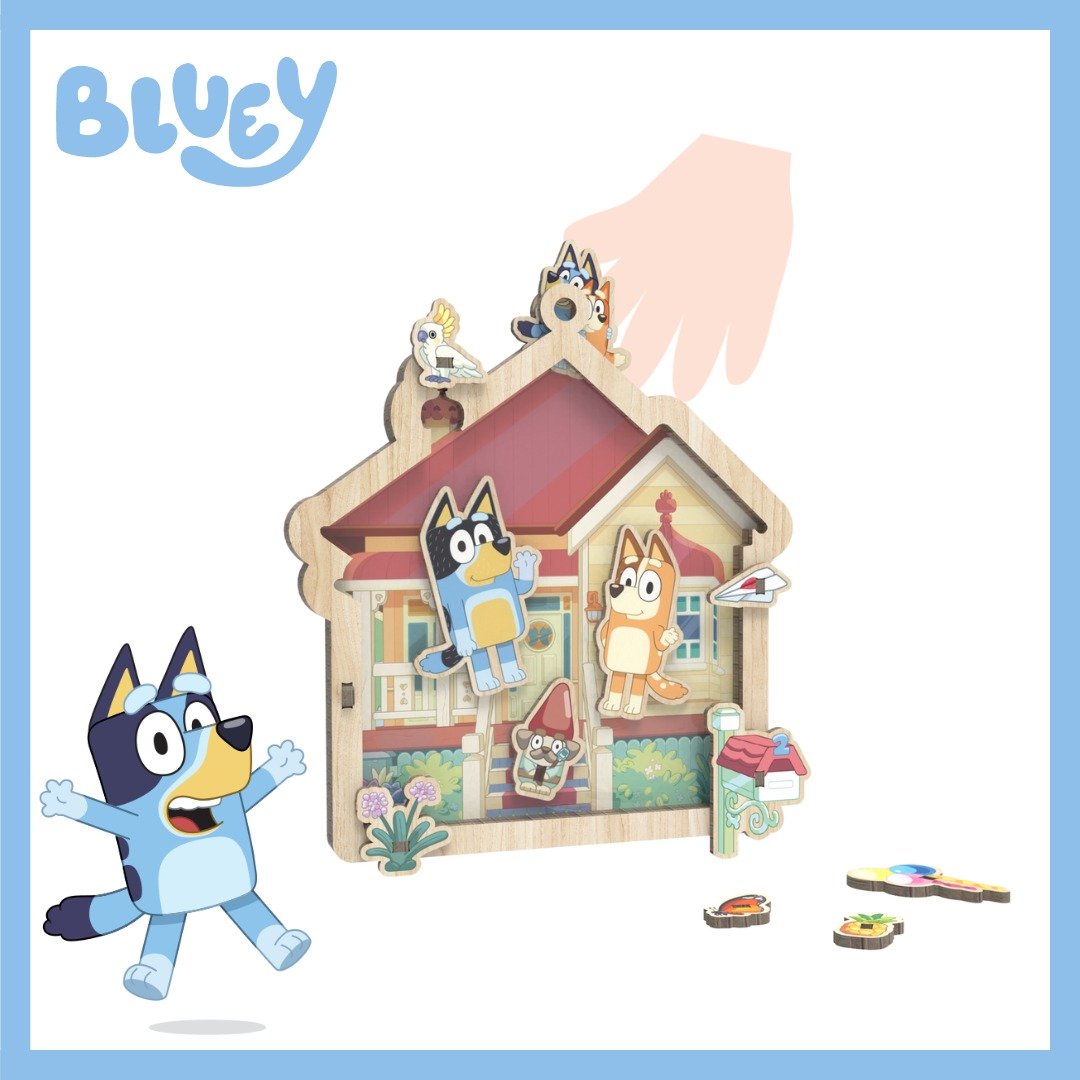 Bluey布鲁伊摇摇乐 | 趣味装饰 - 拼图 - 木头 多色
