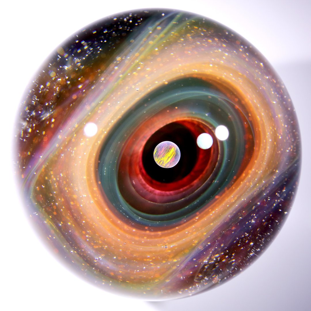 58mm 宇宙玻璃球摆设 no.M280 - 摆饰 - 玻璃 红色