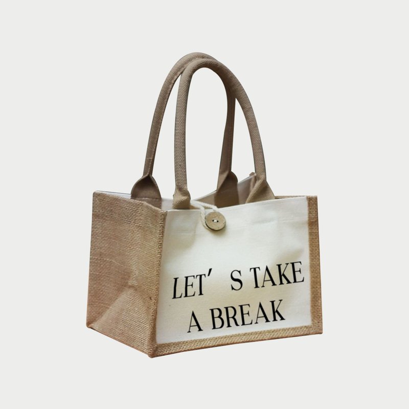 Letterology | 北欧风格亚麻托特包 - 手拿包 - 亚麻 