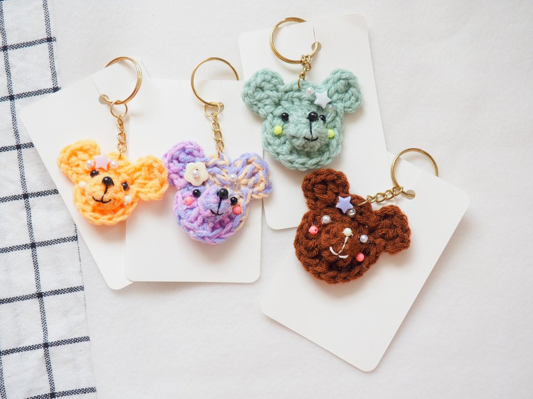 cookie bear keychain set - 钥匙链/钥匙包 - 其他材质 多色