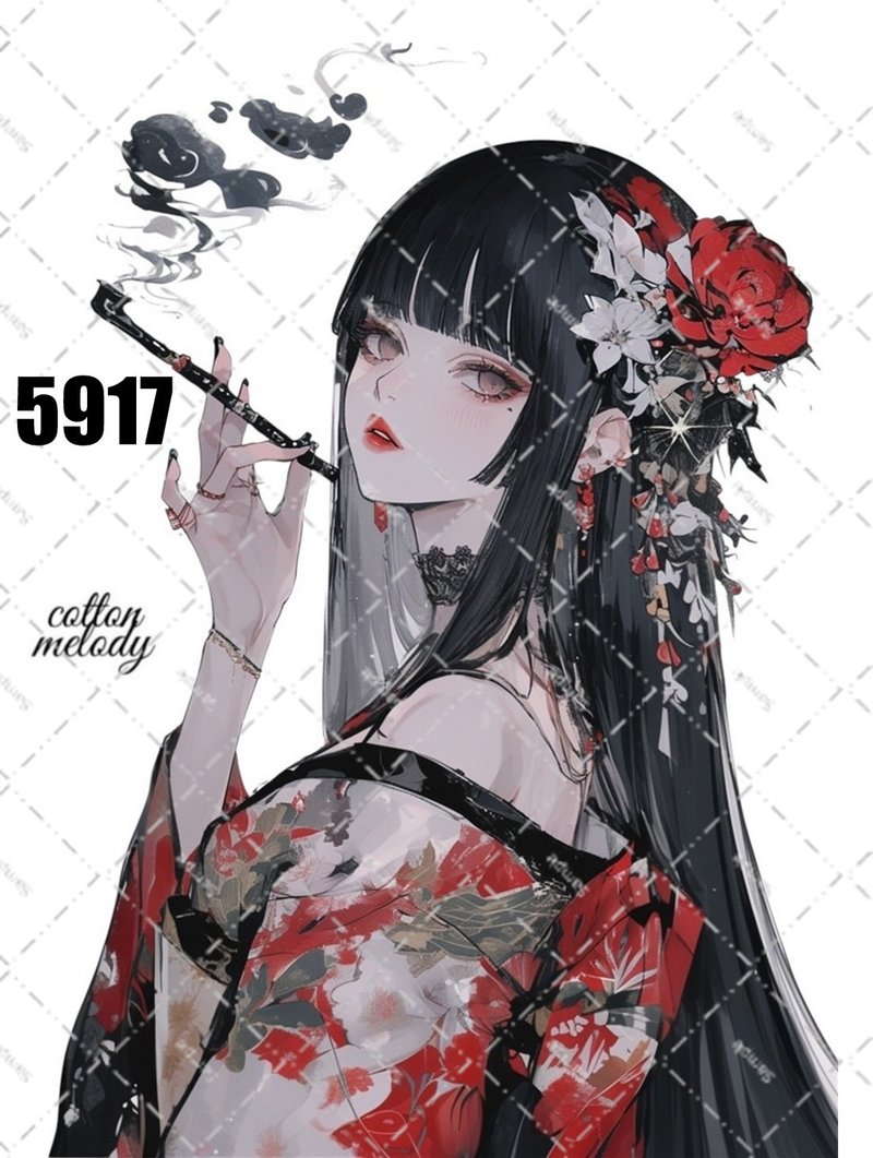 original sticker no.5917 人物贴纸 原创贴纸 人物贴纸 女孩贴纸 原创人物贴纸 - 贴纸 - 纸 