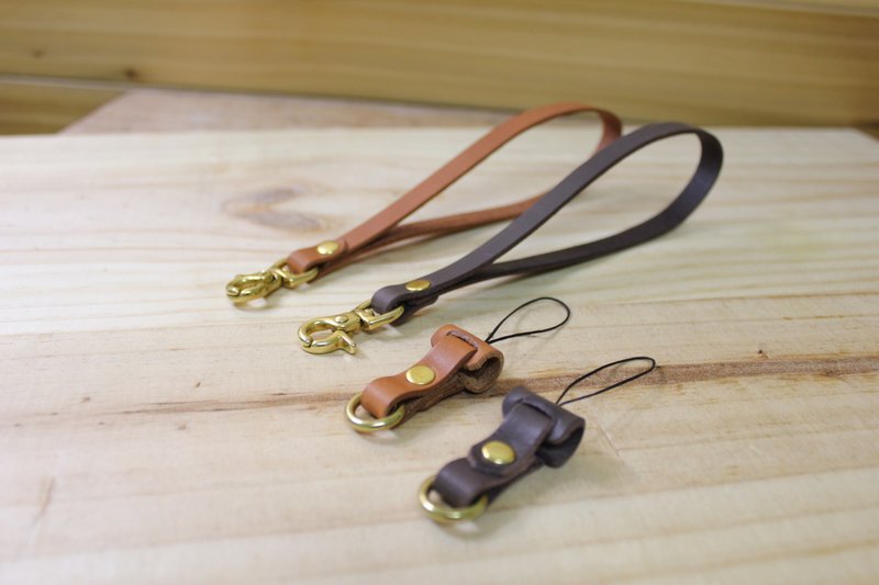 【Mini5】 手机吊饰 / 相机安全带 / 手腕带 - 相机背带/脚架 - 真皮 多色