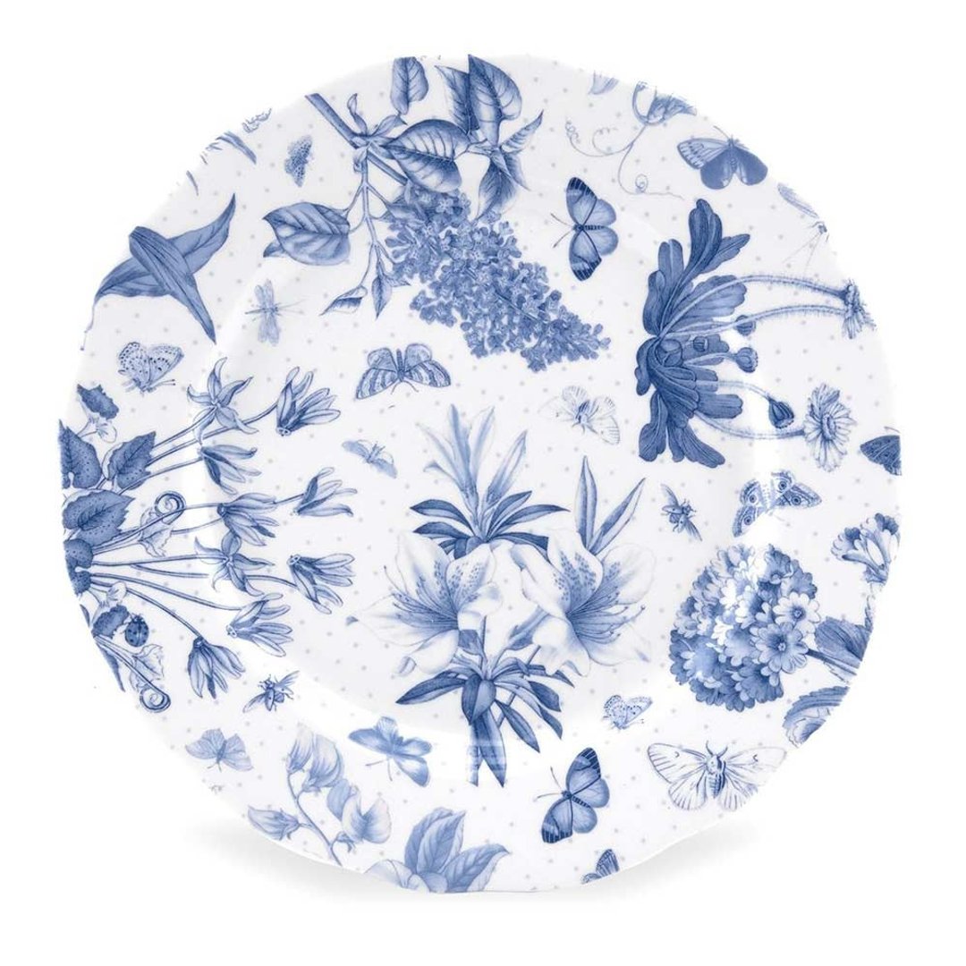 英国Portmeirion Botanic Blue淡雅植物蓝系列-22cm餐盘(8.5寸) - 盘子/餐盘/盘架 - 瓷 蓝色
