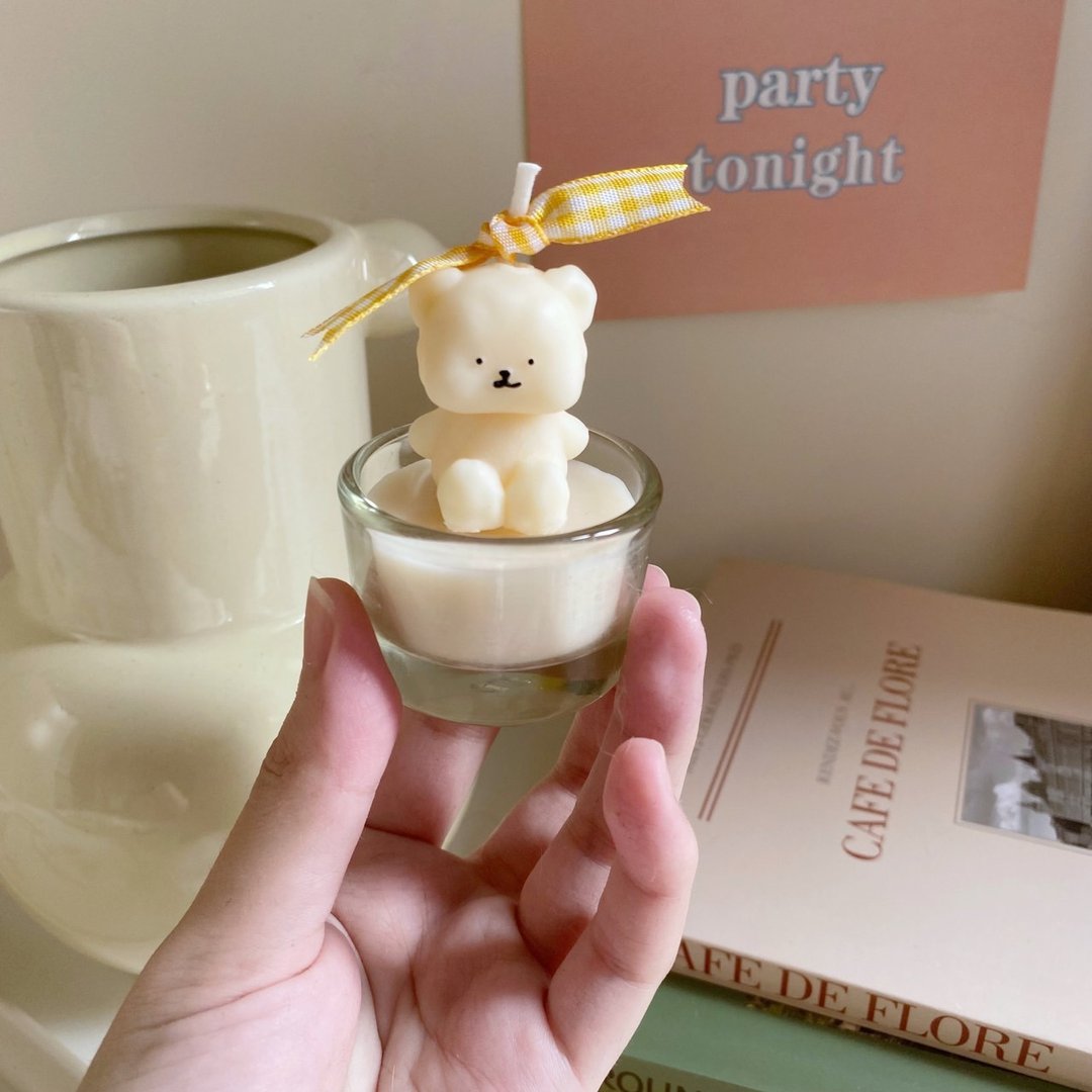 【经典款】胖嘟嘟小熊香氛杯 容器蜡烛   60g 天然大豆蜡 - 蜡烛/烛台 - 蜡 
