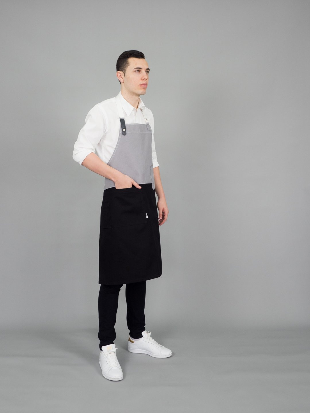 Endurance apron (Black) - 围裙 - 棉．麻 黑色