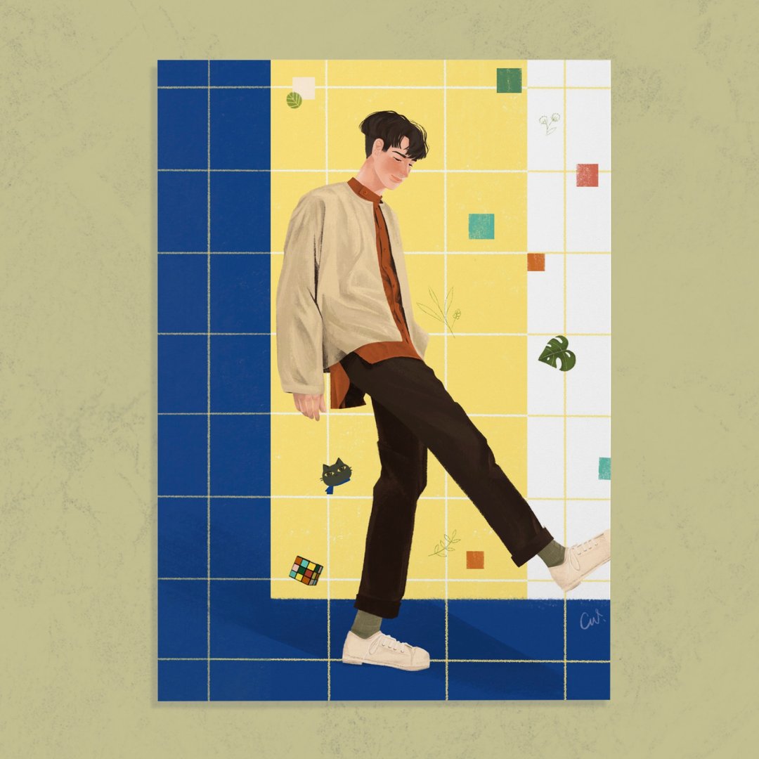 【插画收藏】Playfulness 俏皮男孩 7寸 喷墨插画 - 海报/装饰画/版画 - 纸 多色