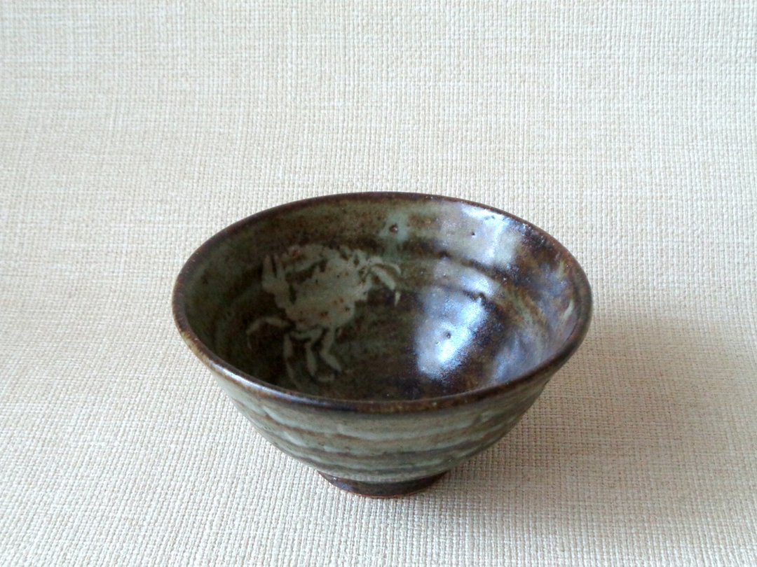 碗 拔绘 蟹纹b - 碗 - 陶 黑色