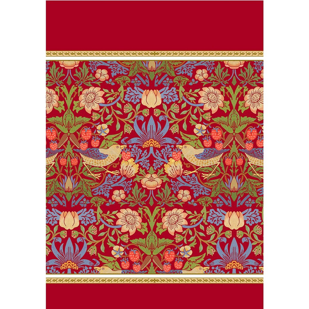 英国 RK | 经典Classic Collection草莓鸟园70*48cm茶巾红色双边 - 厨房用具 - 棉 多色