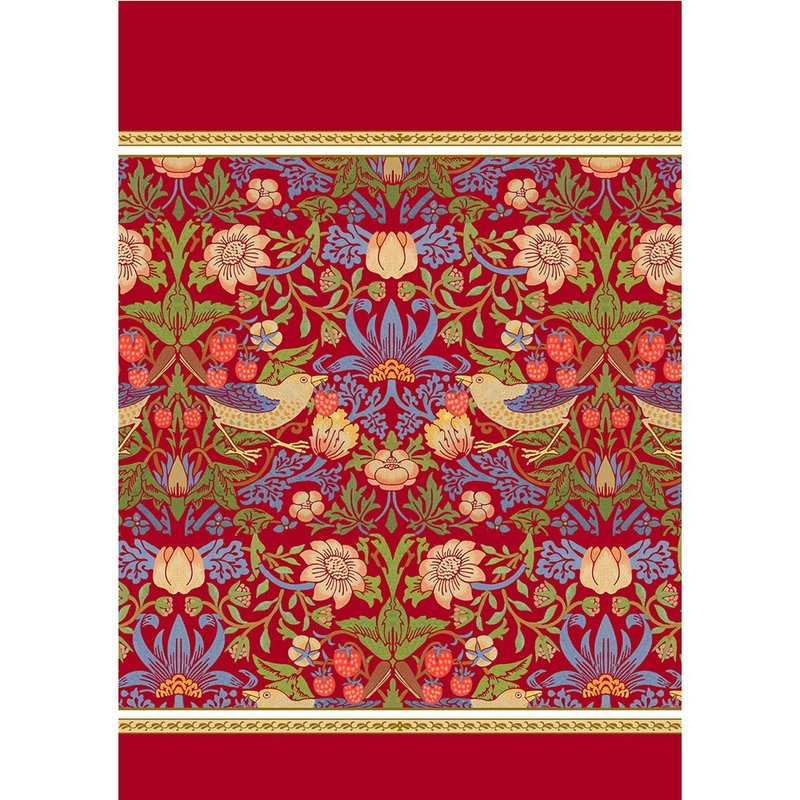 英国 RK | 经典Classic Collection草莓鸟园70*48cm茶巾红色双边 - 厨房用具 - 棉．麻 多色