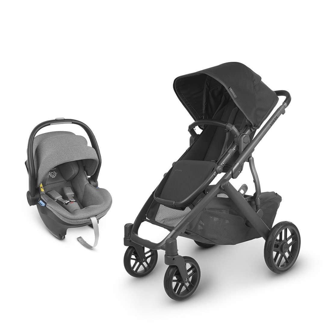 台湾宅配【UPPAbaby】【推车提篮组合】VISTA V2黑色+黑灰提篮 - 婴儿车/手推车 - 其他材质 黑色