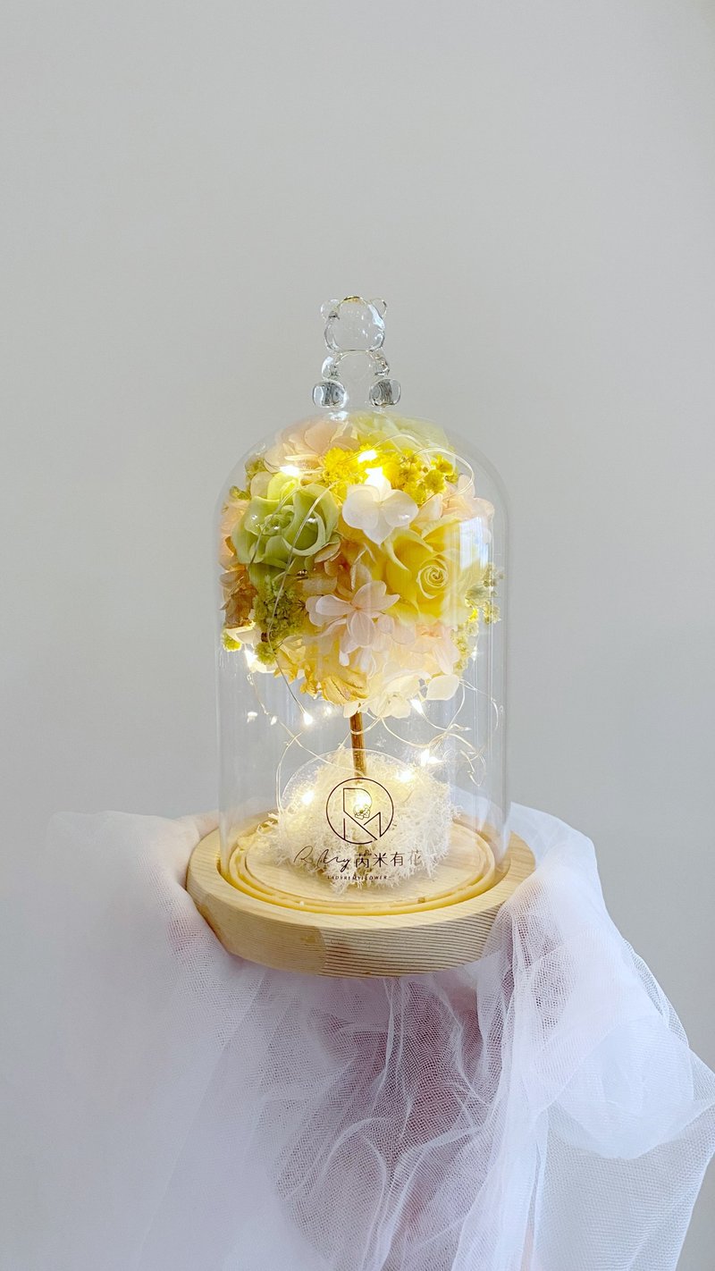 芮米有花_ 不脱落卡扣加强/玻璃盅罩/蒲公英/永生花夜灯/干燥花 - 干燥花/捧花 - 植物．花 紫色