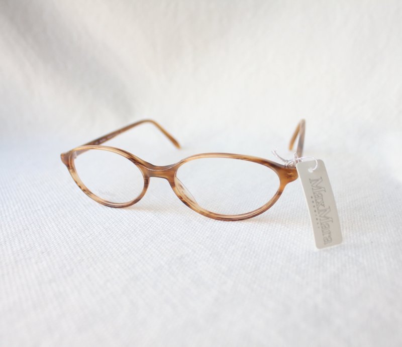 FOAK古着 /库存新品/Max Mara琥珀木纹古董眼镜 - 眼镜/眼镜框 - 其他材质 