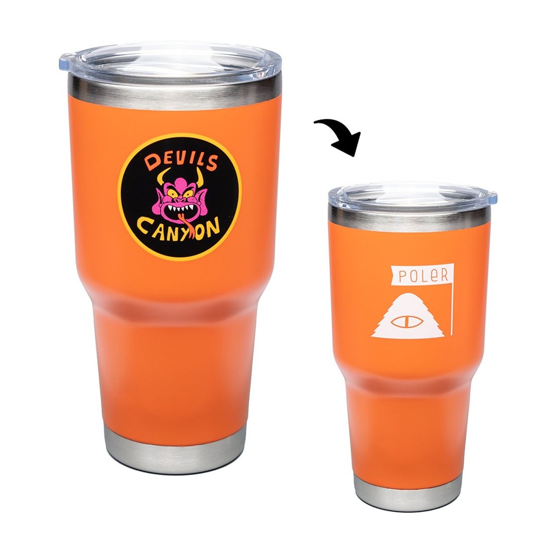 POLER 30 OZ STAINLESS STEEL TUMBLER 冰坝杯 887ml 橘 - 露营用品 - 防水材质 橘色
