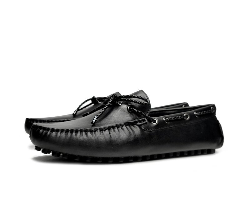真皮开车鞋186-196-5 - 男款休闲鞋 - 真皮 黑色