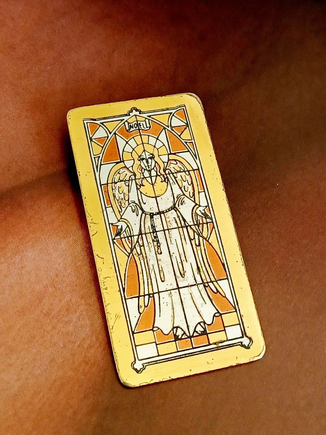 Reed and Barton Damascece 圣诞天使别针 - 胸针 - 其他金属 