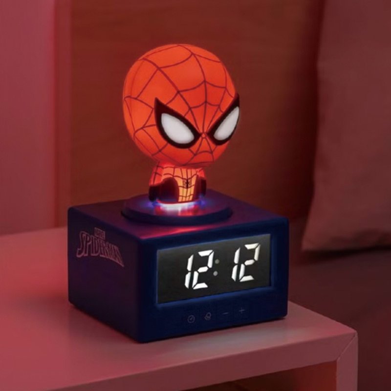 Marvel 漫威 蜘蛛人3D造型三合一闹钟夜灯 - 灯具/灯饰 - 塑料 