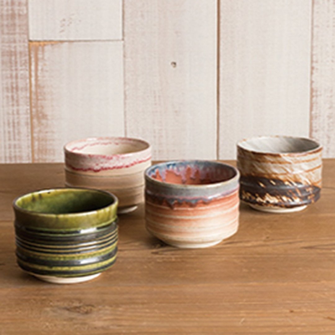 TOJIKI TONYA 美浓土岐泉 抹茶碗(四种颜色) - 茶具/茶杯 - 陶 粉红色