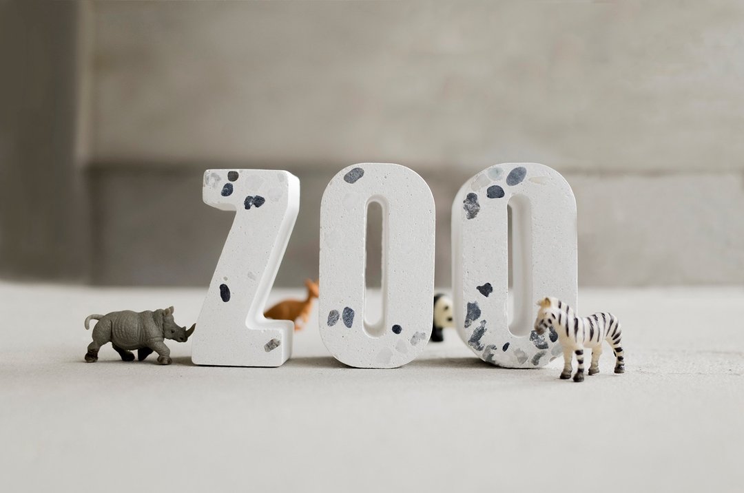 无所视室│ 磨石子水泥字母 摆饰 英文字 - 摆饰 - 水泥 白色